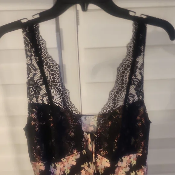 FREE PEOPLE Countryside Printed Mini Dress In Black Combo Size S - Picture 5 of 6